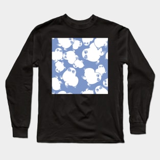 Pale Baby Seals on Periwinkle Long Sleeve T-Shirt